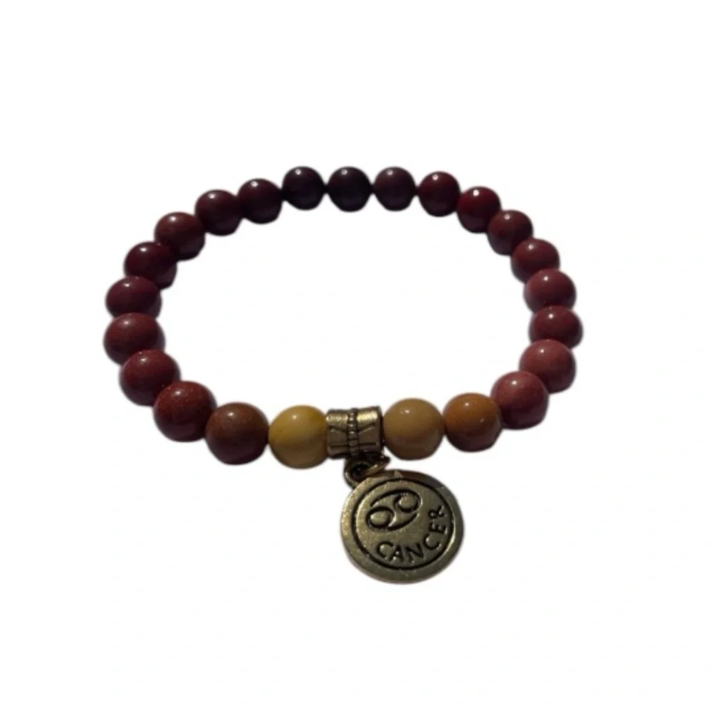 Mookaite Cancer Zodiac Beaded Bracelet - Picture 5 of 6